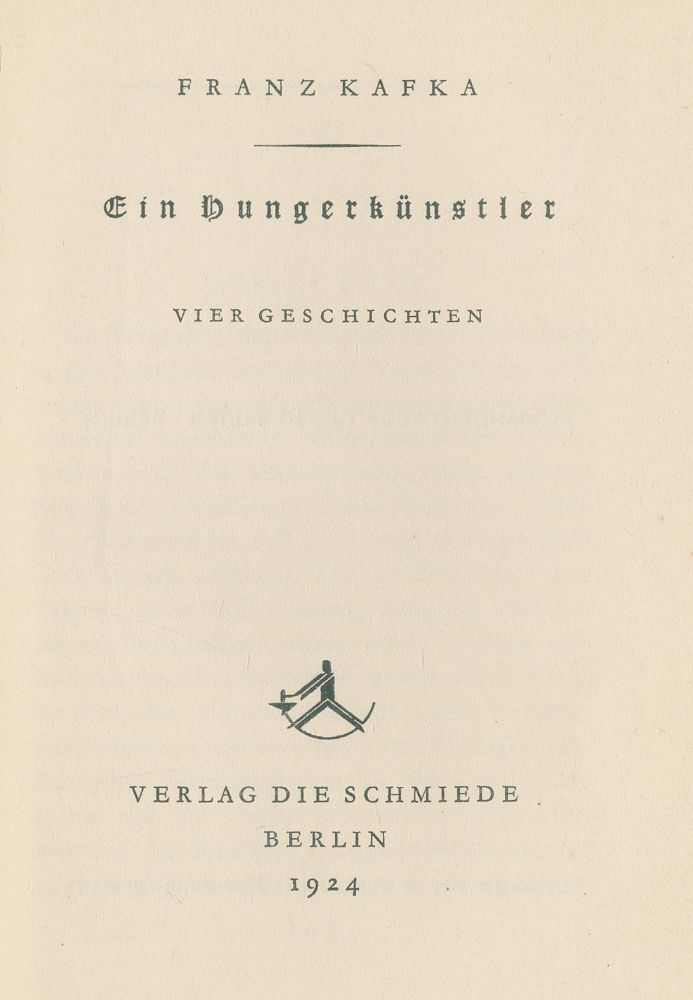 Große Abbildung Nr.1: 129-1221 Kafka,F.: (Literatur und illustrierte Bücher 20.Jahrhundert - Alte Literatur in modernen Ausgaben)