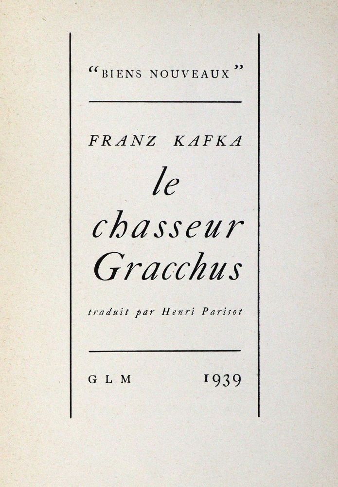 Große Abbildung Nr.3: 129-1222 Kafka,F.: (Literatur und illustrierte Bücher 20.Jahrhundert - Alte Literatur in modernen Ausgaben)