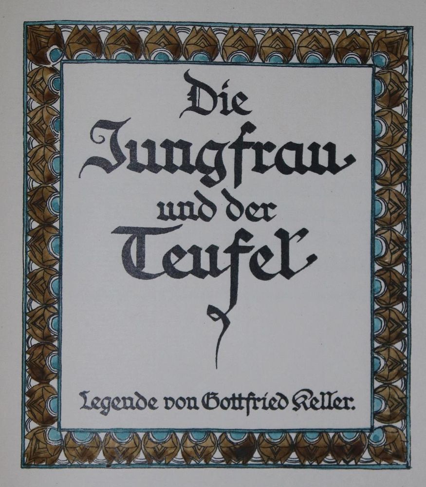 Große Abbildung Nr.1: 129-1224 Keller,G.: (Literatur und illustrierte Bücher 20.Jahrhundert - Alte Literatur in modernen Ausgaben)