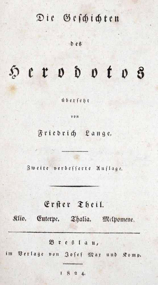 Große Abbildung Nr.1: 129-124 Herodot.: (Alte Drucke, Handschriften und Theologie)