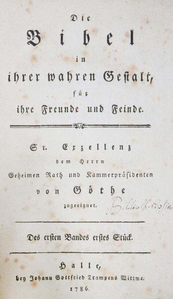Große Abbildung Nr.1: 129-126 Hezel,W.F. u. J.G.F.Leun (Hrsg.).: (Alte Drucke, Handschriften und Theologie)