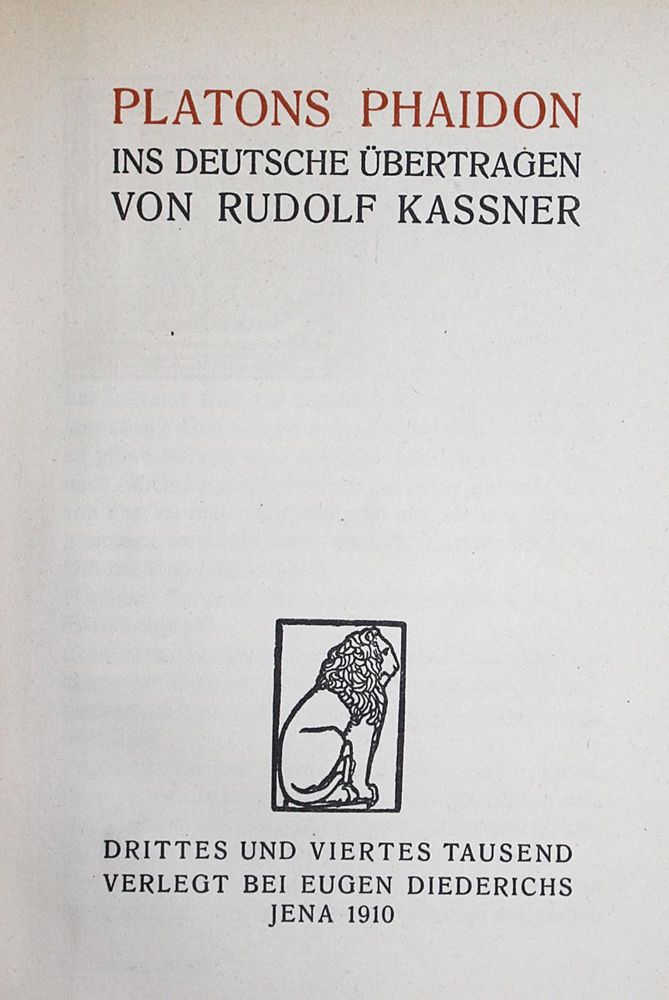 Große Abbildung Nr.1: 129-1271 Platon.: (Literatur und illustrierte Bücher 20.Jahrhundert - Alte Literatur in modernen Ausgaben)