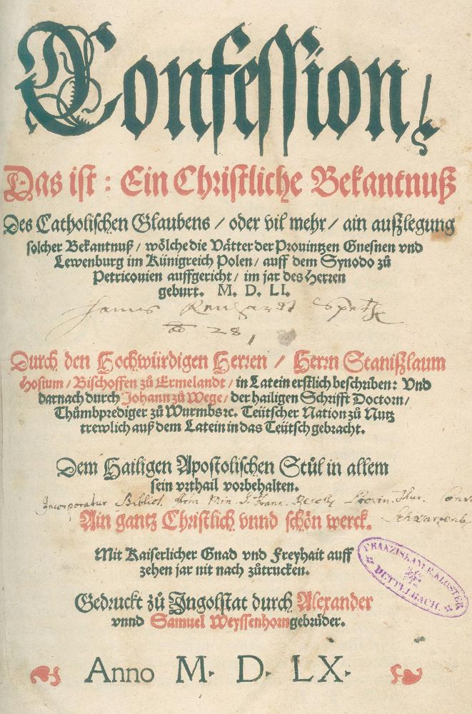 Große Abbildung Nr.1: 129-128 Hosius,S. u. J. zu Wege.: (Alte Drucke, Handschriften und Theologie)
