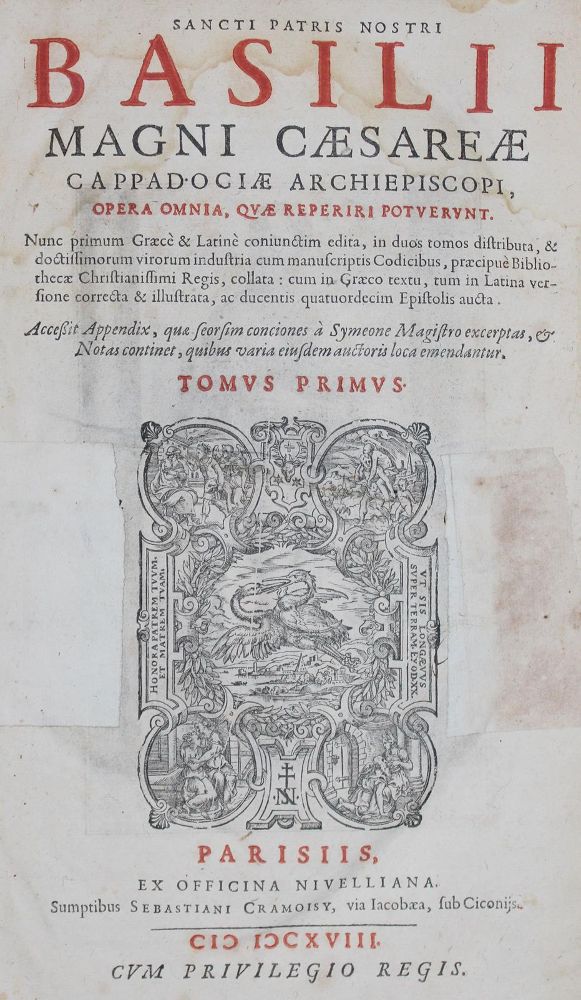 Große Abbildung Nr.1: 129-13 Basilius,C.: (Alte Drucke, Handschriften und Theologie)
