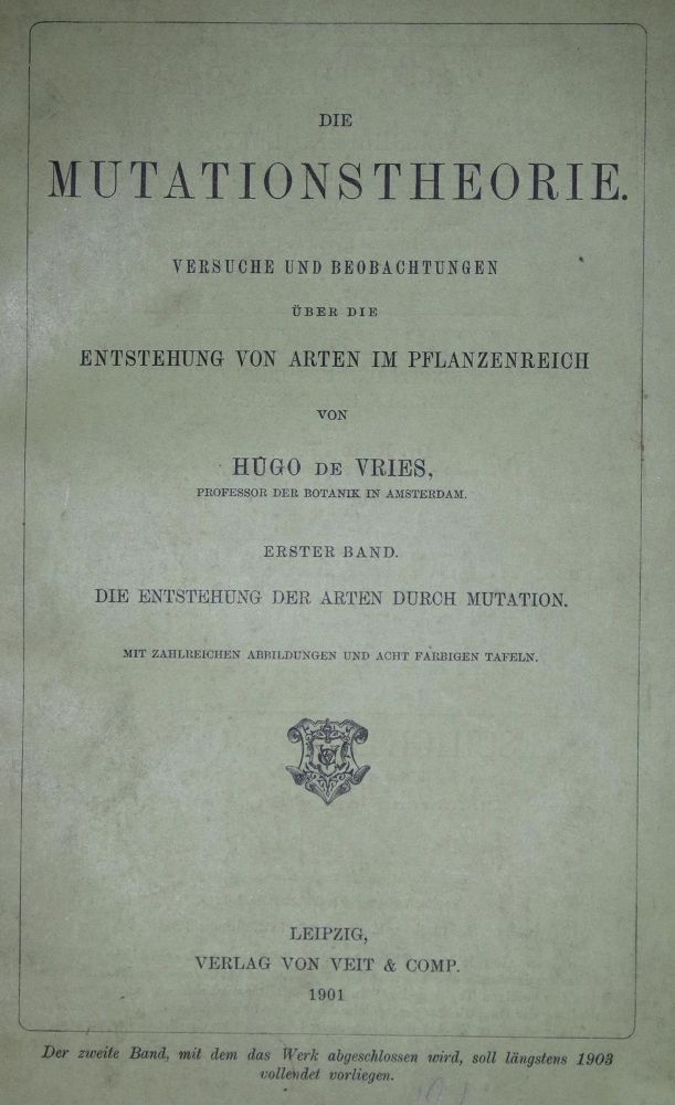 Große Abbildung Nr.1: 129-1375 Vries,H.de.: (Botanik)