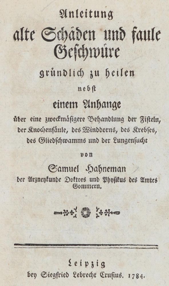 Große Abbildung Nr.1: 129-1379 Hahnemann,S.: (Homöopathie)
