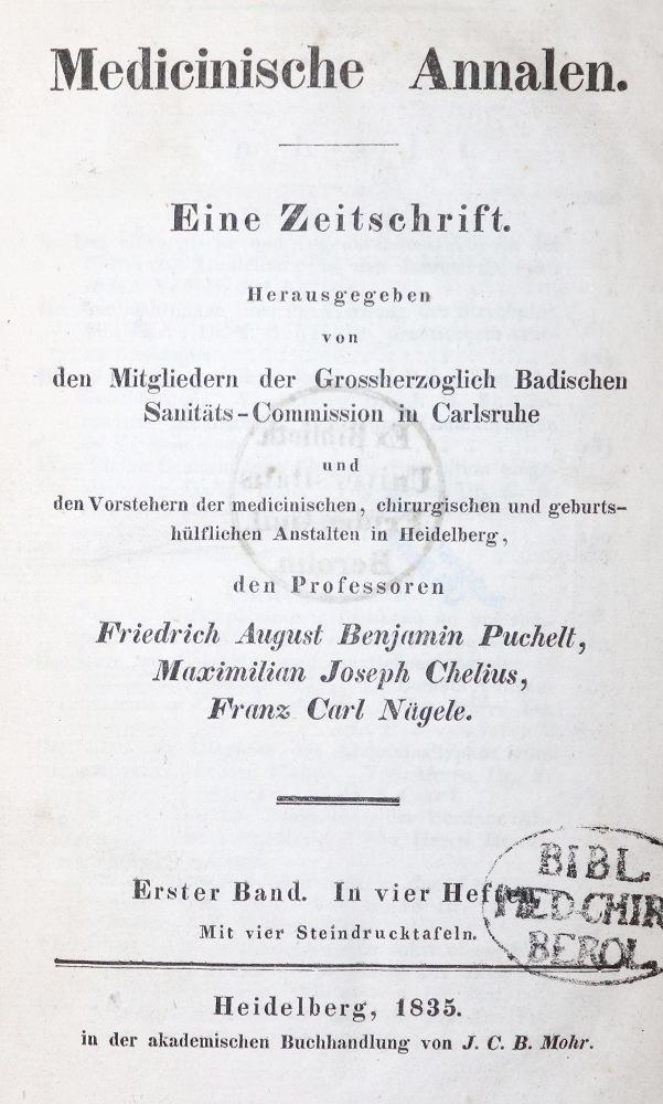 Große Abbildung Nr.1: 129-1395 Medicinische Annalen.: (Medizin)