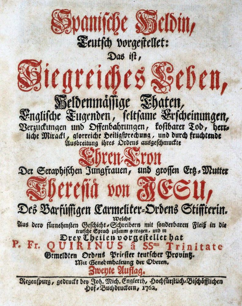 Große Abbildung Nr.1: 129-144 Quirinus a S.Trinitate.: (Karmeliter)