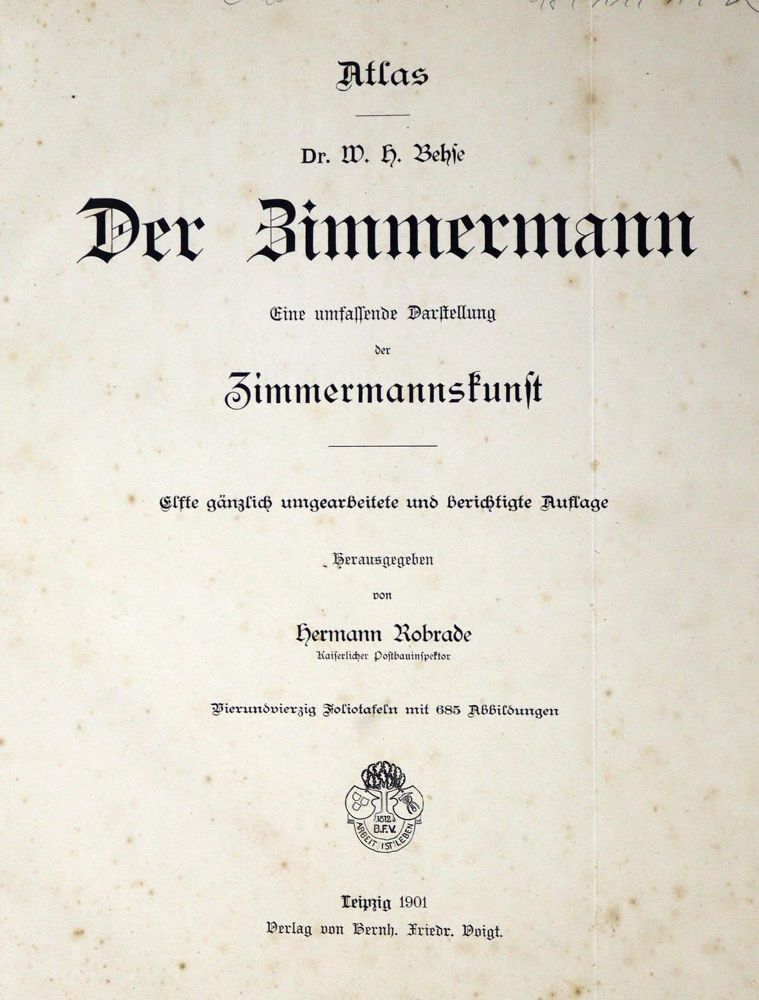 Große Abbildung Nr.1: 129-1447 Behse,W.H. u. H.Robrade.: (Verschiedene Gebiete - Varia, Bauwesen)
