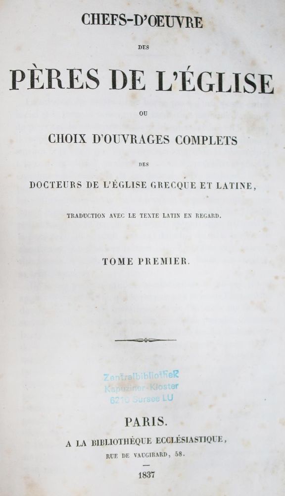 Große Abbildung Nr.1: 129-146 Kirchen-Väter.: (Alte Drucke, Handschriften und Theologie)