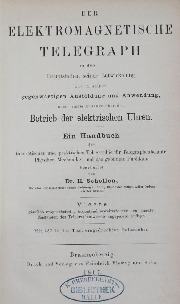 Große Abbildung Nr.1: 129-1461 Schellen,H.: (Verschiedene Gebiete - Varia, Elektrizität)