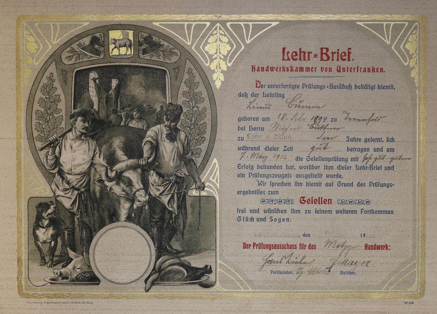 Große Abbildung Nr.1: 129-1469 Sammlung: (Verschiedene Gebiete - Varia, Handwerk, Kundschaften)