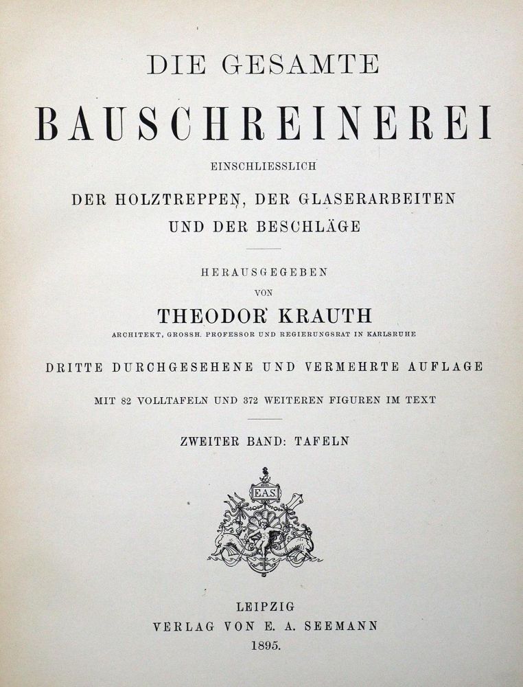 Große Abbildung Nr.1: 129-1493 Krauth,T.: (Verschiedene Gebiete - Varia, Schreinerei)