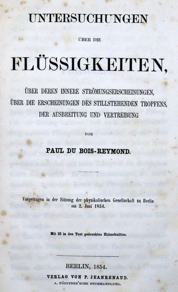 Große Abbildung Nr.2: 129-1495 Hagen,G.: (Verschiedene Gebiete - Varia, Strömungslehre)