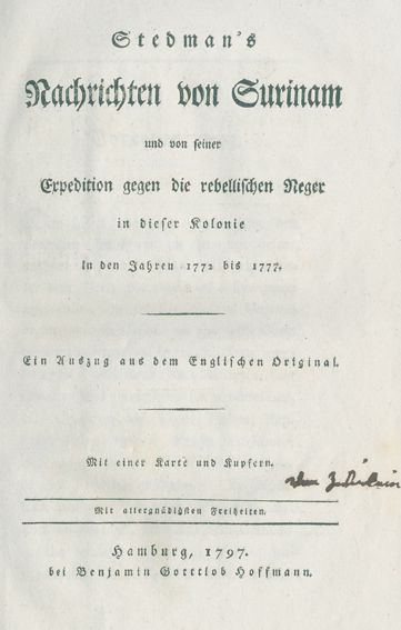 Große Abbildung Nr.1: 129-1526 Stedman,(J.G.).: (Amerika)