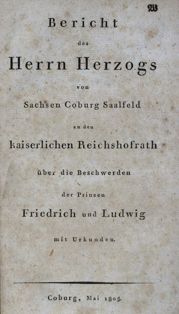 Große Abbildung Nr.1: 129-1568 Bericht: (Deutschland, Coburg)