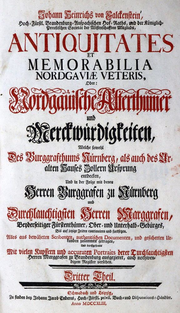 Große Abbildung Nr.1: 129-1572 Falckenstein,J.H.v.: (Deutschland, Franken)