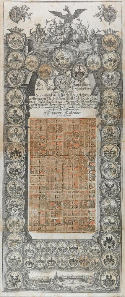Große Abbildung Nr.1: 129-1574 Wappen-Calender,: (Deutschland, Frankfurt a. Main)