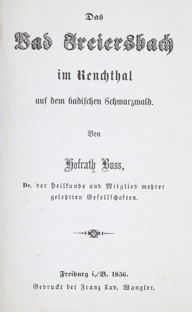 Große Abbildung Nr.1: 129-1578 Buss,(F.J.v.).: (Deutschland, Freiersbach, Bad)