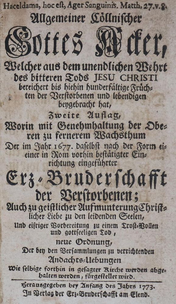 Große Abbildung Nr.1: 129-1590 Allgemeiner Cöllnischer: (Deutschland, Köln, Elendsbrüder)