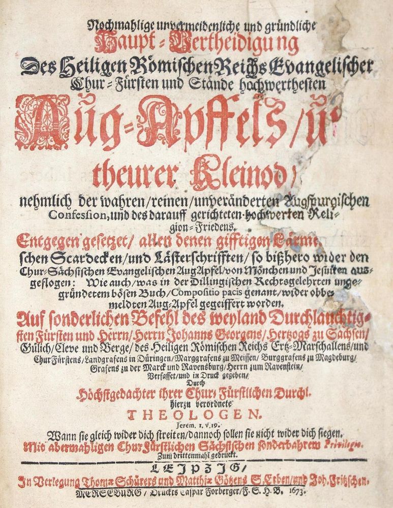 Große Abbildung Nr.1: 129-161 (Forer,L.).: (Luther)