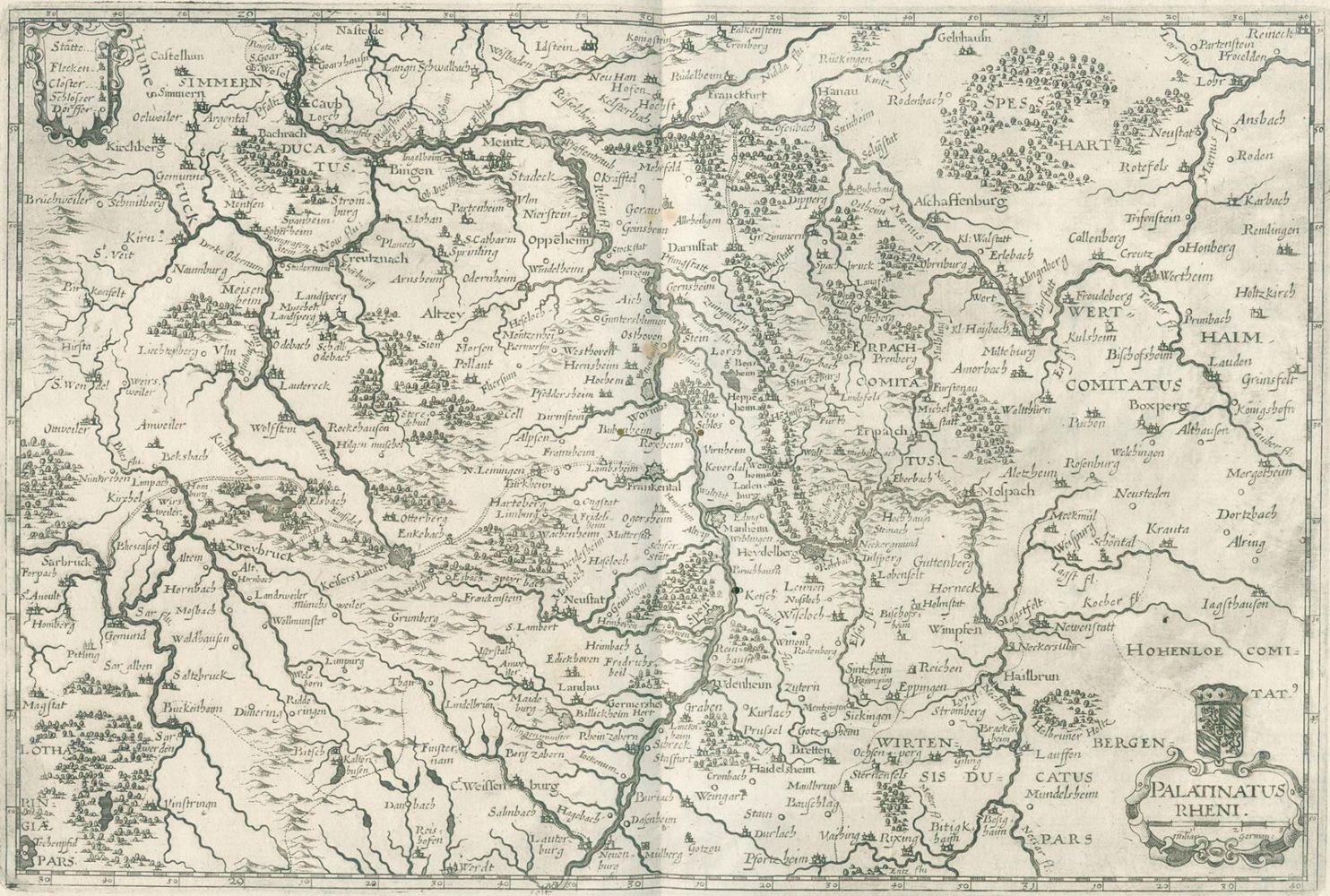 Große Abbildung Nr.2: 129-1616 Zeiller,M.: (Deutschland, Pfalz, Merian)