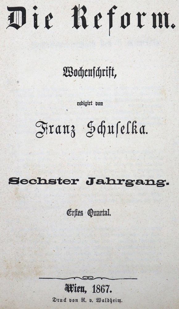 Große Abbildung Nr.1: 129-1623 Schuselka,F. (Hrsg.).: (Deutschland, Reform)