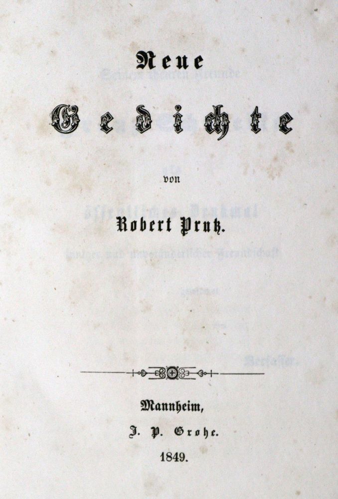 Große Abbildung Nr.1: 129-1630 Prutz,R.: (Deutschland, Revolution 1848/49 - Vormärz - Politik)