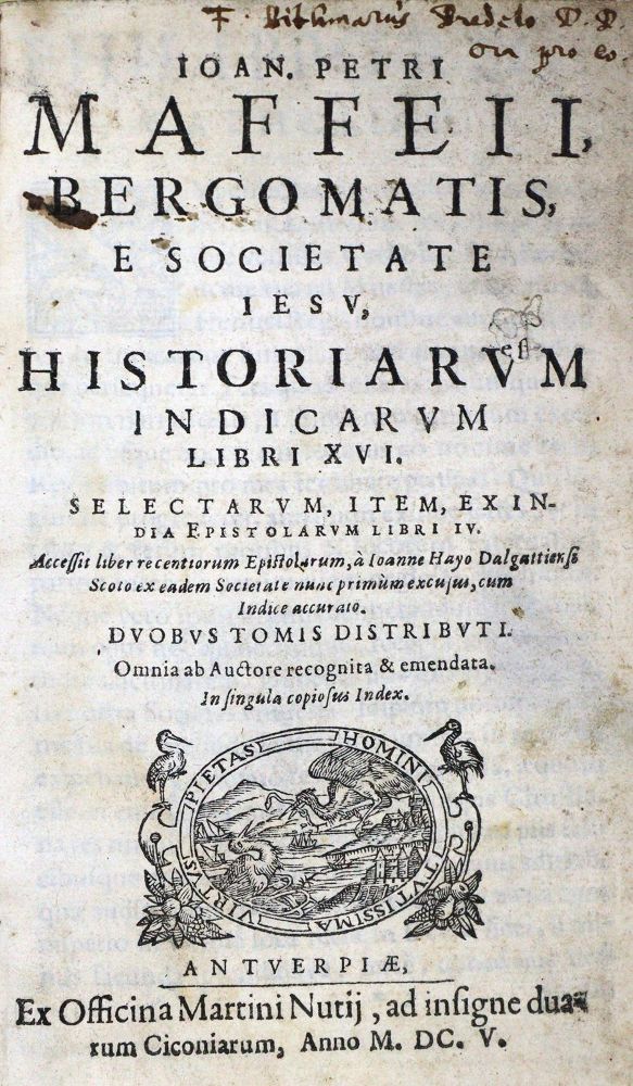 Große Abbildung Nr.1: 129-164 Maffei,G.P.: (Alte Drucke, Handschriften und Theologie)