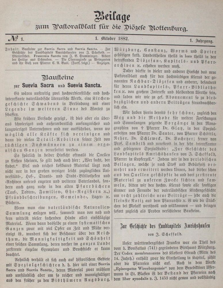 Große Abbildung Nr.1: 129-1647 Diözesanarchiv von Schwaben.: (Deutschland, Schwaben)