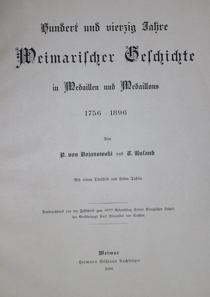 Große Abbildung Nr.1: 129-1662 Bojanowski,P.v. u.E.Ruland.: (Deutschland, Weimar)