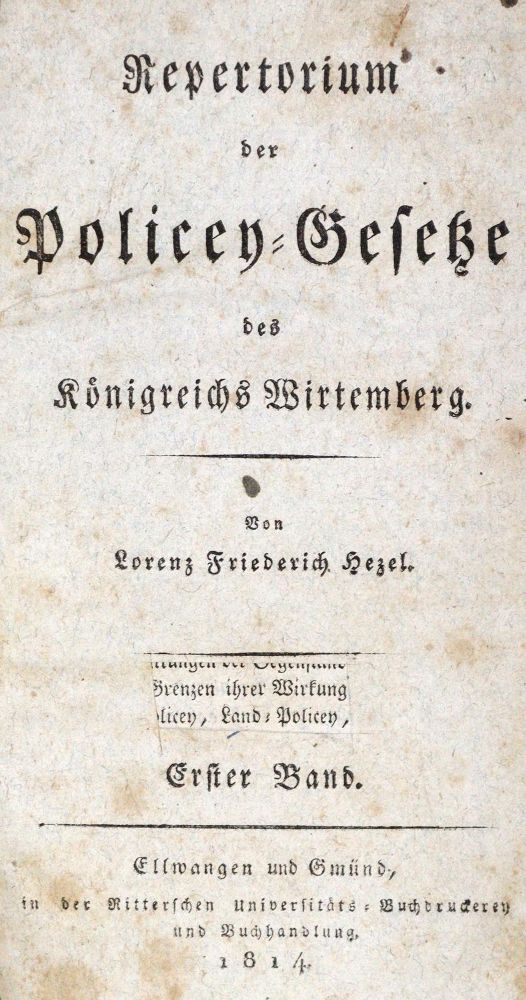 Große Abbildung Nr.1: 129-1669 Hezel,L.F.: (Deutschland, Württemberg)