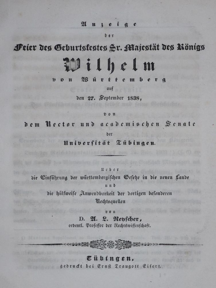 Große Abbildung Nr.1: 129-1672 (Rink,J.A.).: (Deutschland, Württemberg)