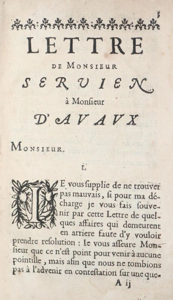 Große Abbildung Nr.1: 129-1685 Avaux,C.de Mesmes. u. A.de Sable Servien.: (Frankreich)