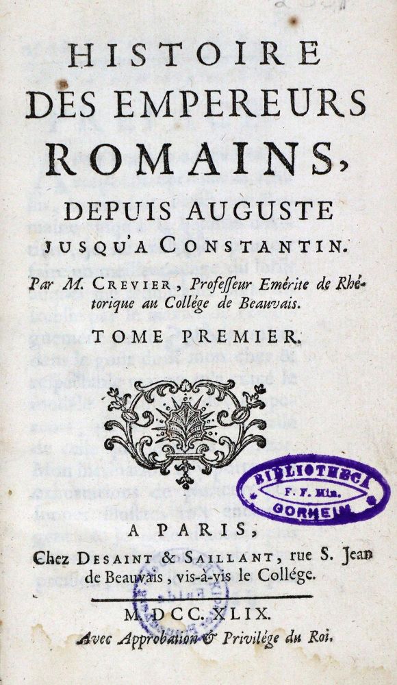 Große Abbildung Nr.1: 129-1705 Crevier,J.B.L.: (Italien)