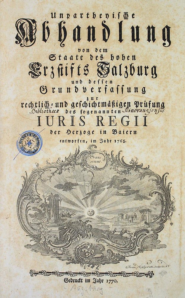Große Abbildung Nr.1: 129-1728 (Kleinmayr,J.F.T.v.).: (Österreich, Salzburg)