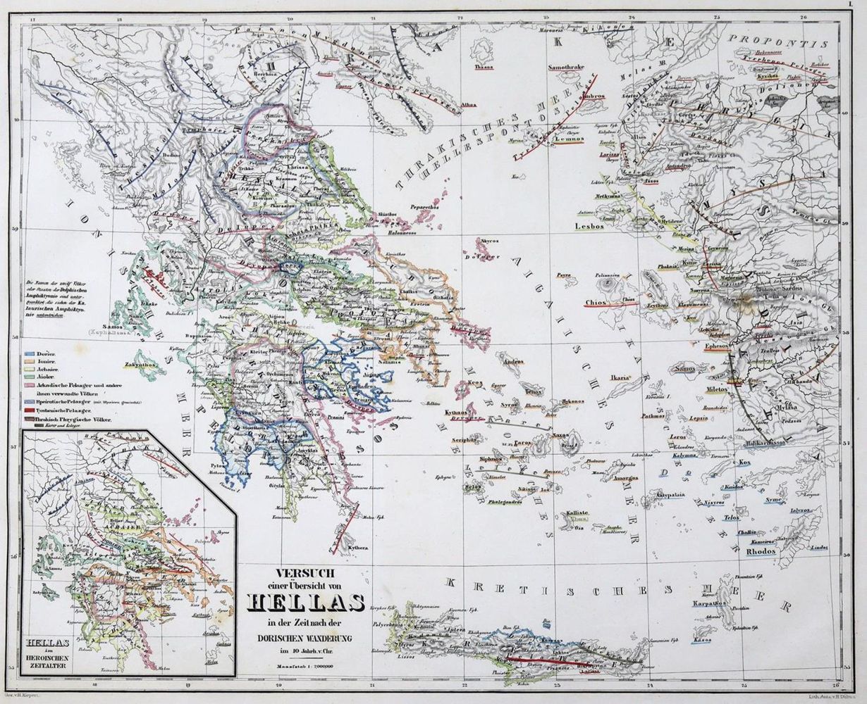 Große Abbildung Nr.1: 129-1753 Kiepert,H.: (Verschiedene Länder - Geschichte, Atlanten)