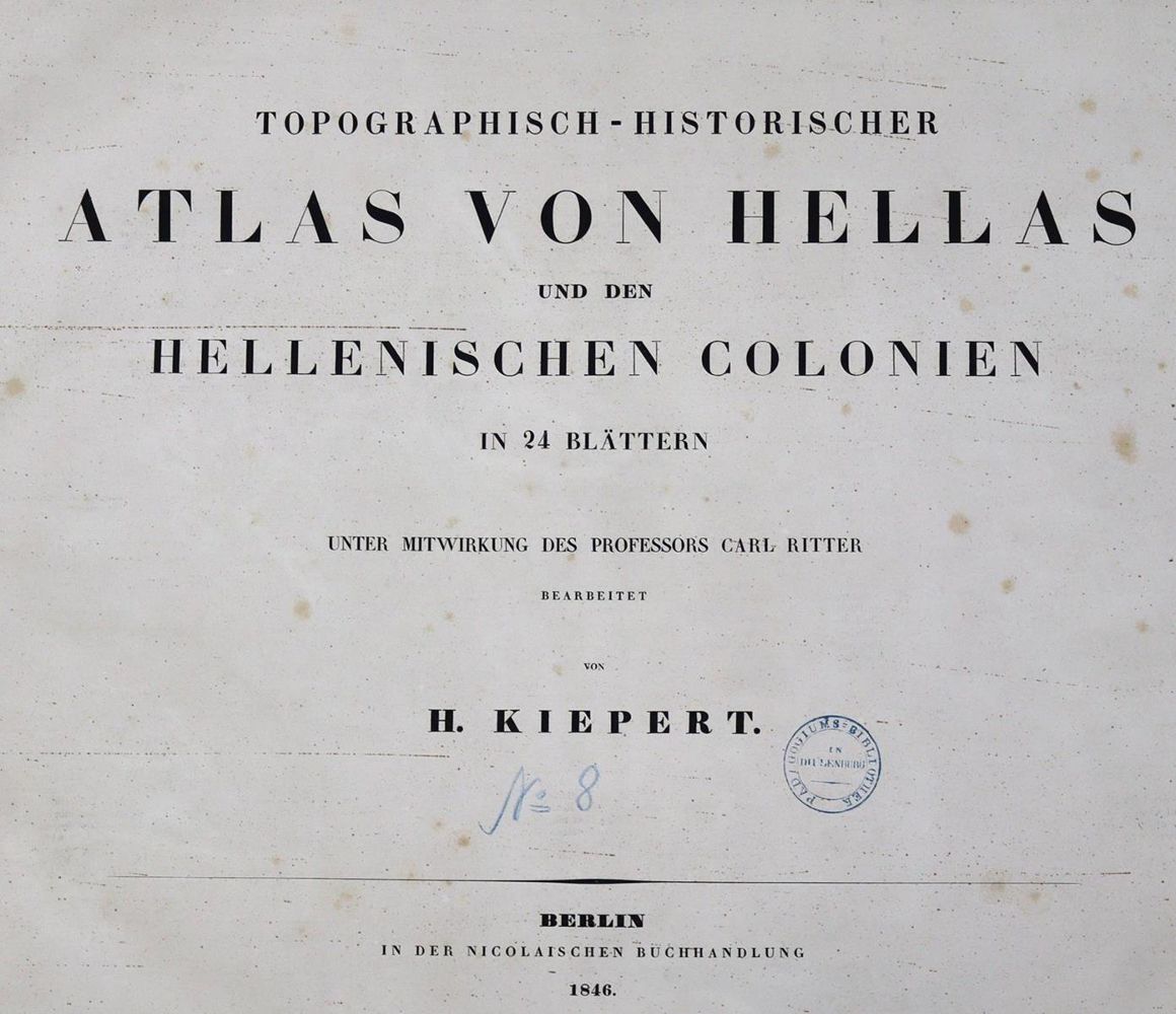 Große Abbildung Nr.2: 129-1753 Kiepert,H.: (Verschiedene Länder - Geschichte, Atlanten)