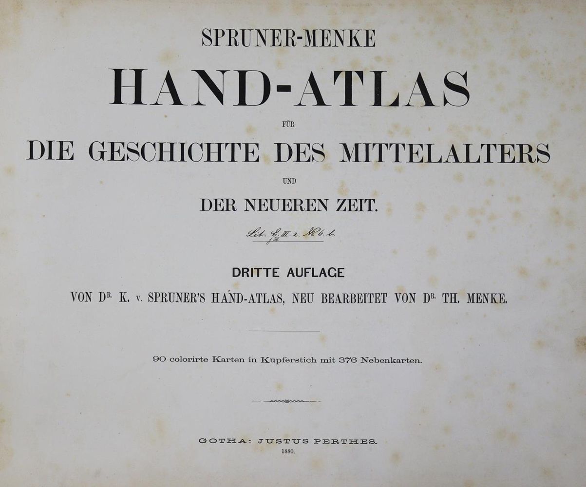 Große Abbildung Nr.2: 129-1758 Spruner-Menke.: (Verschiedene Länder - Geschichte, Atlanten)