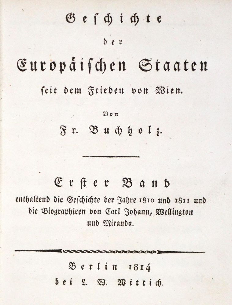 Große Abbildung Nr.1: 129-1780 Buchholz,F.: (Verschiedene Länder - Geschichte, Europa)