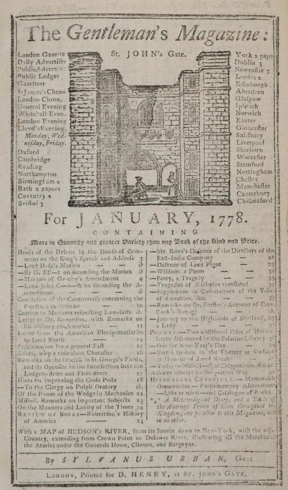 Große Abbildung Nr.1: 129-1788 Gentleman's Magazine, The,: (Verschiedene Länder - Geschichte)