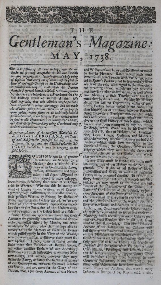 Große Abbildung Nr.1: 129-1800 Gentleman's Magazine, The,: (Verschiedene Länder - Geschichte)