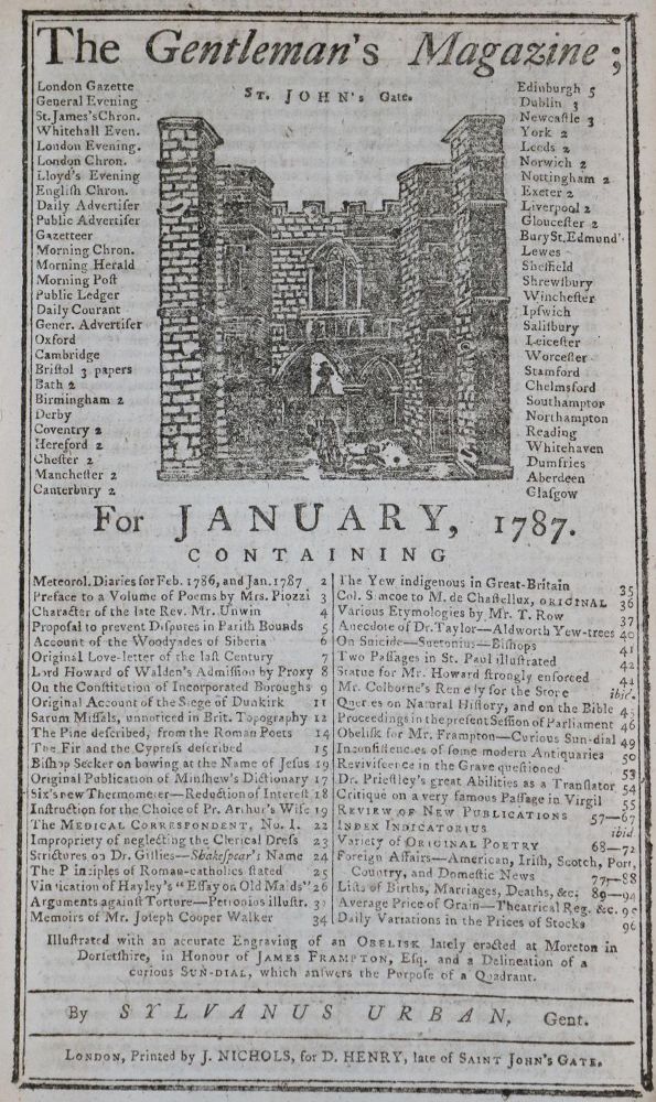 Große Abbildung Nr.1: 129-1807 Gentleman's Magazine, The,: (Verschiedene Länder - Geschichte)