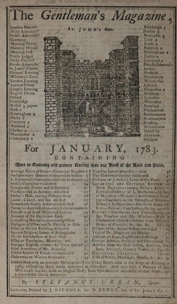 Große Abbildung Nr.1: 129-1827 Gentleman's Magazine, The,: (Verschiedene Länder - Geschichte)