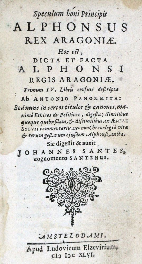 Große Abbildung Nr.1: 129-183 Panormitanus,A. (d.i. A.Beccadelli).: (Alte Drucke, Handschriften und Theologie)