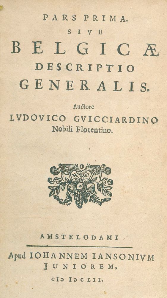 Große Abbildung Nr.1: 129-1860 Guicciardini,L.: (Verschiedene Länder - Geschichte)
