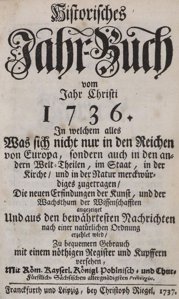 Große Abbildung Nr.2: 129-1862 Historisches Jahr-Buch...: (Verschiedene Länder - Geschichte)