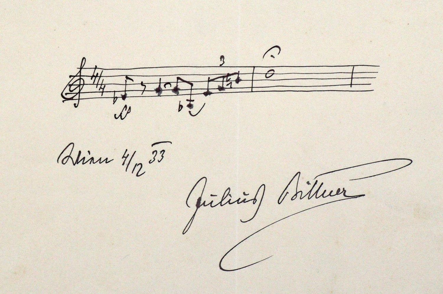 Große Abbildung Nr.1: 129-1916 Bittner, Julius,: (Autographen)
