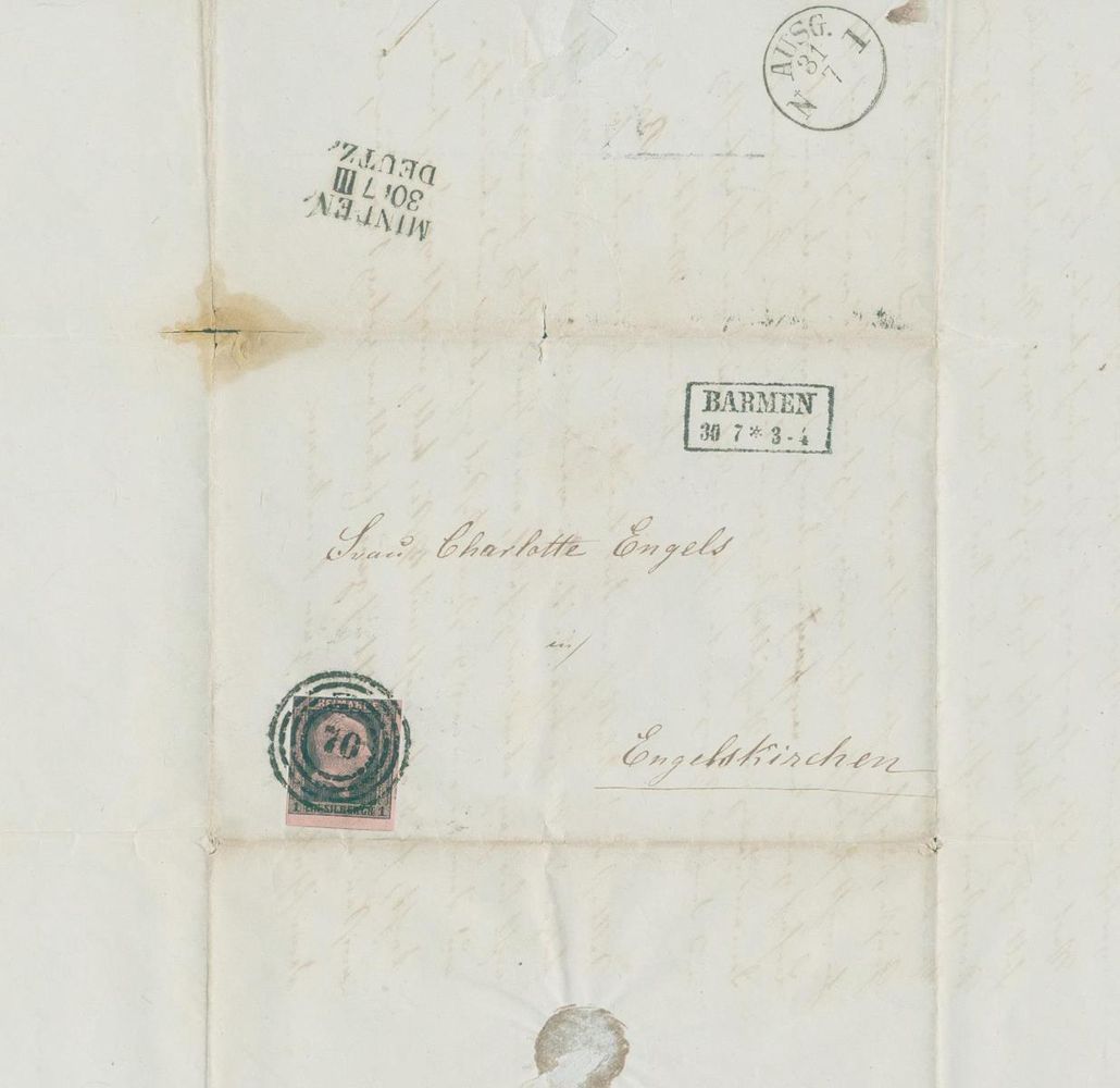 Große Abbildung Nr.2: 129-1920 Bredt, Adelheid Augusta, geb. Heilenbeck,: (Engels)