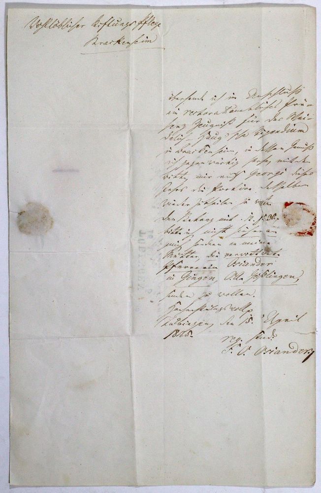 Große Abbildung Nr.1: 129-1937 Osiander, Friedrich Otto,: (Autographen)